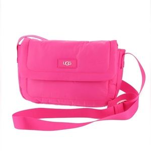 NWT UGG Taffy Pink& White W Dalton Nylon Crossbody Bag